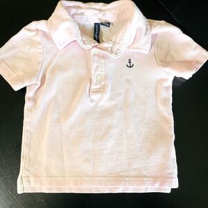 Janie & Jack pink infant toddler Embroidered Pique Polo shirt sz 12-18 mos